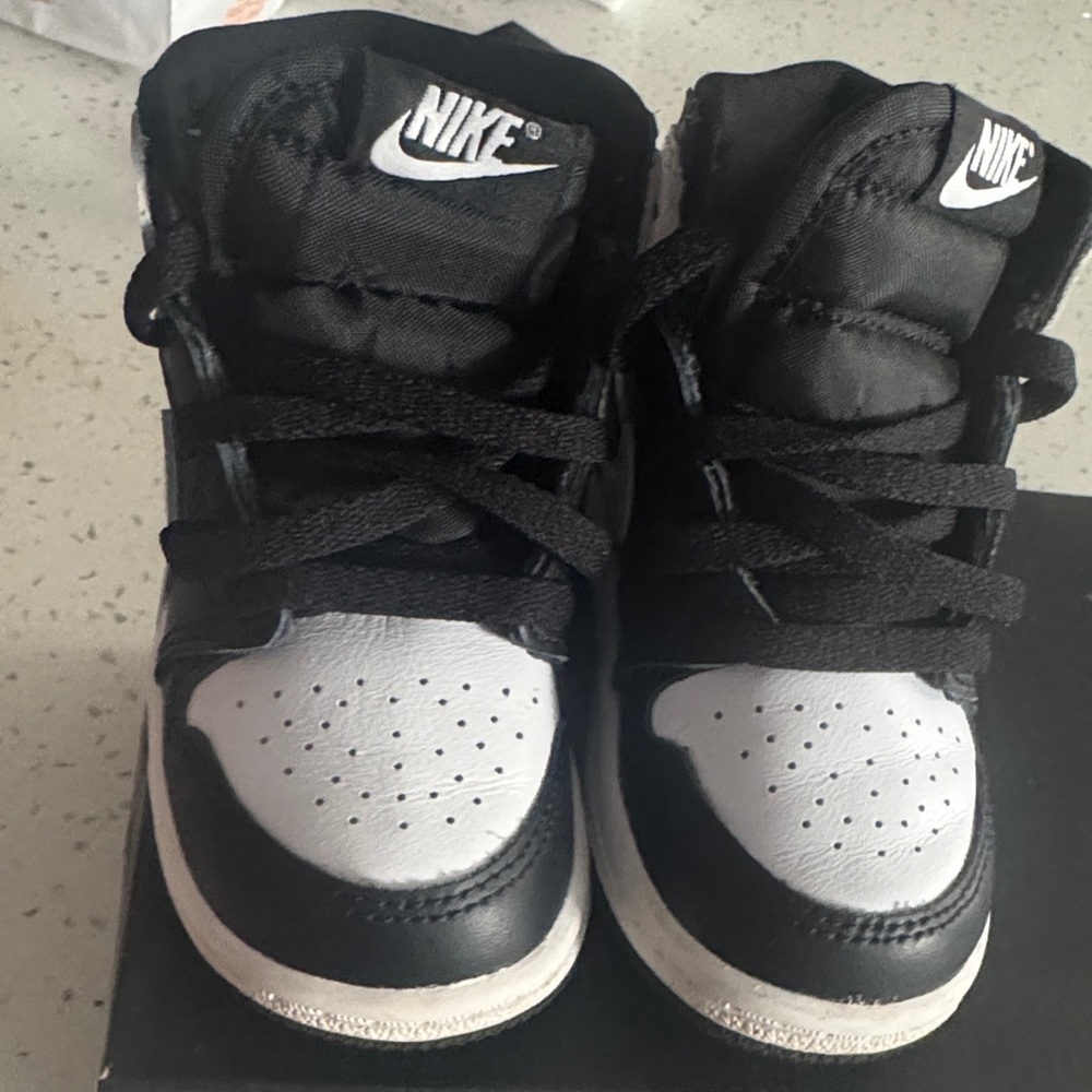 Nike Kids Black and White High-Top Sneakers